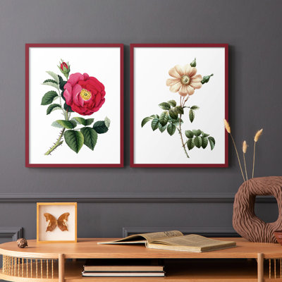 «Botanical Beauty I», reproduction encadrée de qualité supérieure - prête à être accrochée - aucun clou requis - aucun clou requis