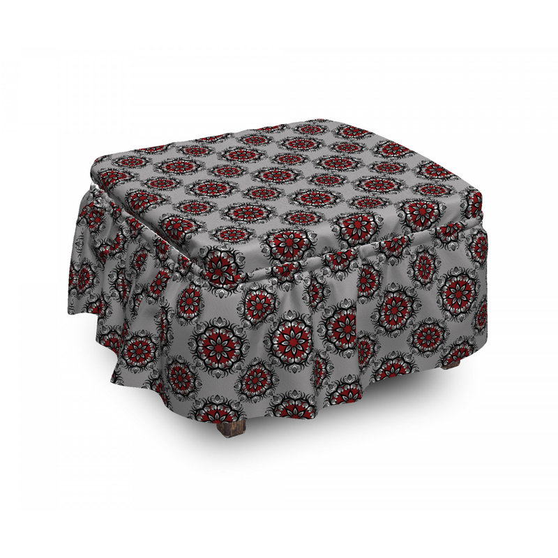 Box Cushion Ottoman Slipcover