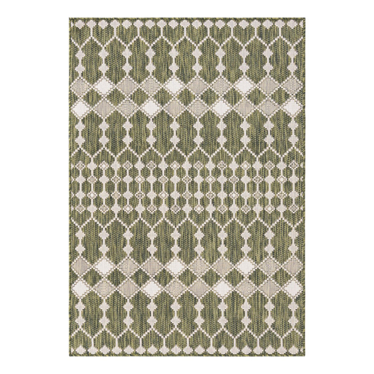 Green Traliccio Indoor/Outdoor Trellis Rug