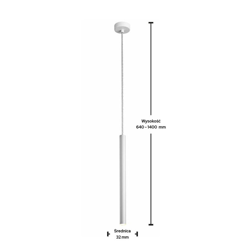 Denslowe 1 - Light LED Single Pendant, White