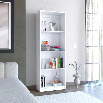 Milton Bookcase with Tier Storage Shelves