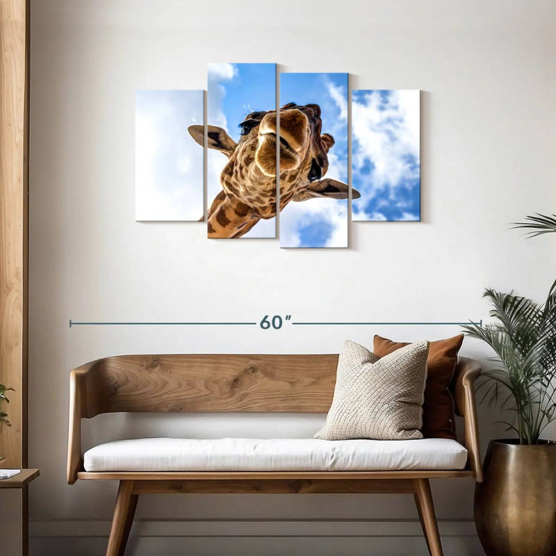 Curieuse girafe Brampt, H 27 po x l 43 po
