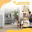 Dog Gate Wide Stair Gate with Door Pressure Fit 75-115W cm-102236129