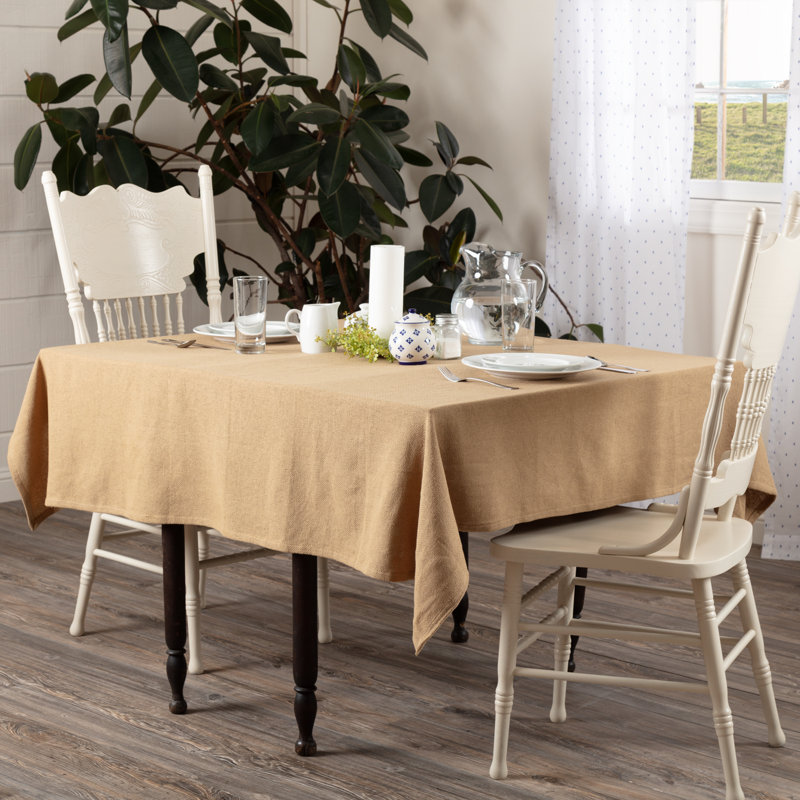 Arvelo 100% Cotton Square Tablecloth, Natural