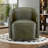 Armino Midnight Faux Leather Swivel Barrel Chair-1044140582