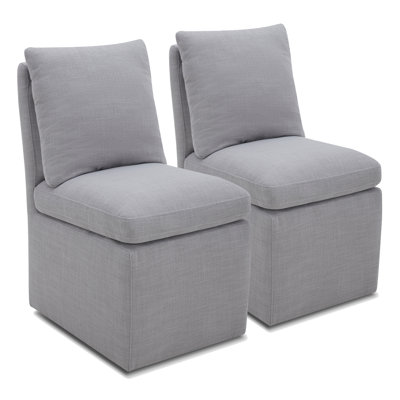 Chaise d'appoint rembourrée avec roulettes Alayaa