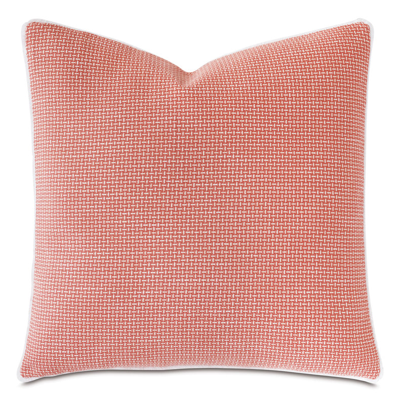 St. Barths Textured, Fringed Reversible Throw Pillow