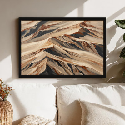 Art mural sur toile noir encadré pour le salon, la chambre à coucher, le bureau ou le vestibule - décoration murale décorative avec paysage de montagne