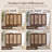 4-Door Accent Storage Cabinet with Adjustable Shelves, Fluted Panel Doors, Mid-Century Modern