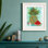 Ananas et melon d'eau II - reproduction de peinture sur papier encadrée