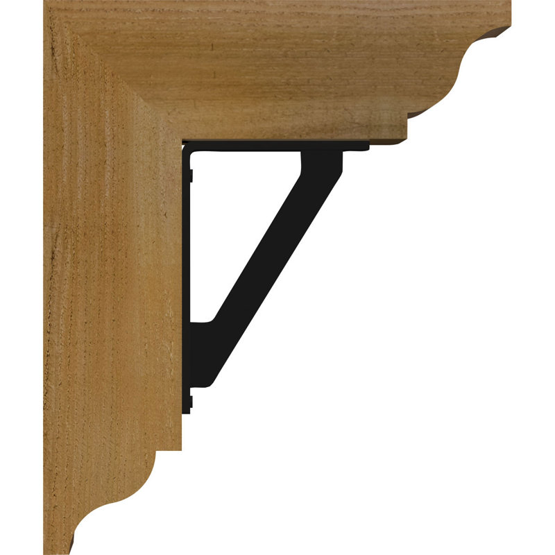 Traditional 2" Thick Single Bracket Traditional Ironcrest, 12"H x 9 1/2"D, 3 1/2"W x 2"T Western Red Cedar (Smooth)