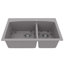 Ensemble d'évier de cuisine à double cuve à montage sur le dessus 60/40 Karran Quartz 33 "X 22"-50597879