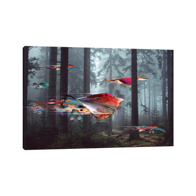 Electric Stingray Forest by David Loblaw - Wrapped Canvas Print