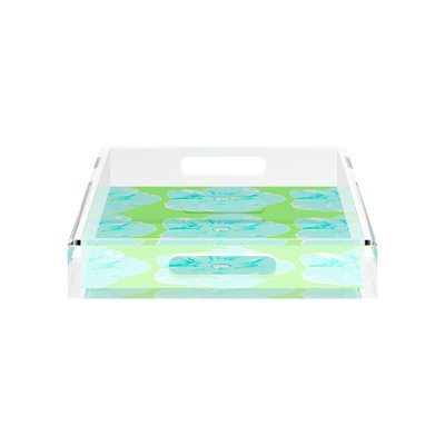 Hibiscus Acrylic Rectangle Decorative Tray
