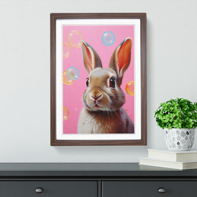 Rabbit Bubble Gum Painting No.2 - Framed Print