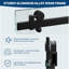 Frameless Sliding Glass Shower Door, 5/16" Clear Tempered Glass, 44-48"W x 72"H, Matte Black Finish, for Walk-In Bathroom