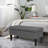 Linen Blend Upholstered Storage Bench
