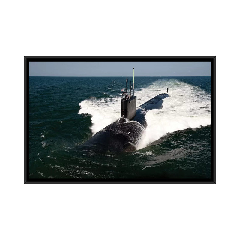 The Virginia-Class Attack Submarine USS California by Stocktrek Images - Wrapped Canvas Gallery-Wrapped Canvas Giclée, No Mat