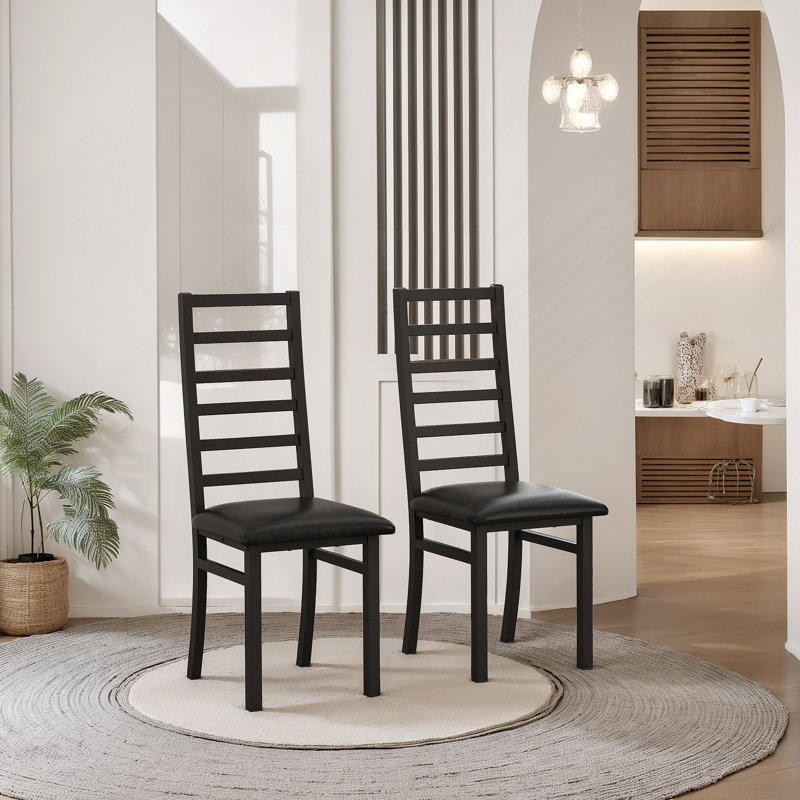 Metal Dining Chairs,Kitchen Chairs,Side Chair,Dinning Chairs, Black, 4