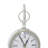 Coastal Analog Quartz movement / Crystal Tabletop Clock in Silver