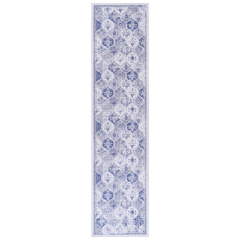 Foldable Washable Blue Area Rug, Low-pile, Non-slip, Non-shedding - Splendid For Upgrading Of Living Room, Bedroom, Kitchen, Dining Room Washable, Non-shedding, Suitable Home Decoration In