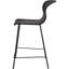 Chaise de comptoir en faux métal brun - Tabourets de bar à dossier solide côtier pour la salle à manger, construction, texturé, sans accoudoirs, chaises de style esthétique intemporel avec dossier, structure, mouvement facile
