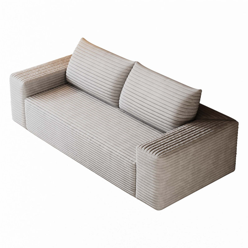 Canapé, H 25,22 po x l 63,04 po x P 35,46 po, Blanc
