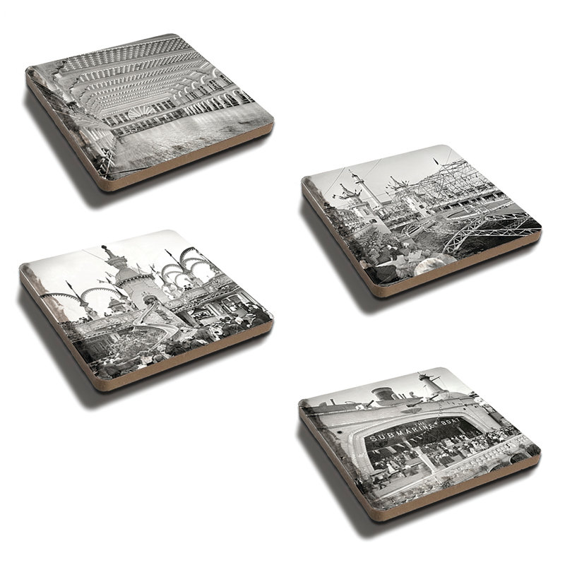 Sous-verre historique en pierre de Coney Island