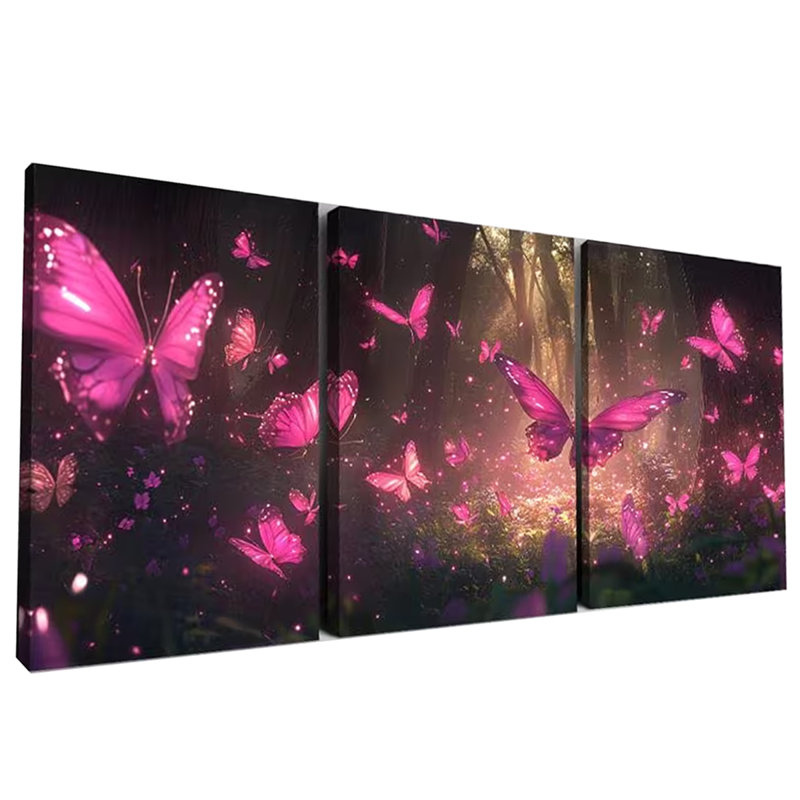 3 Piece Wrapped Canvas Wall Art, 30cm H x 20cm W