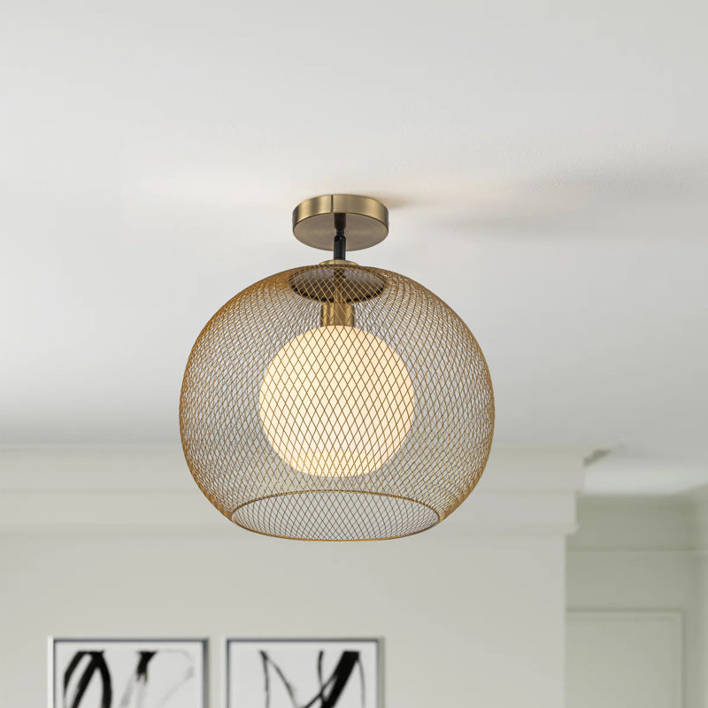 Plafonnier et plafonnier semi-encastré en métal W16 "2 en 1