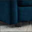 Ensemble de 2 chaises d'appoint rembourrées en chenille haut de gamme et rembourrées bleues