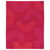 C Me Crimson Geometric Area Rug in Red