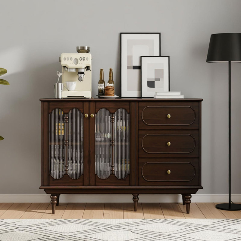 Buffet de rangement rétro multifonctionnel, 33.85" H x 47.24" W x 15.74" D