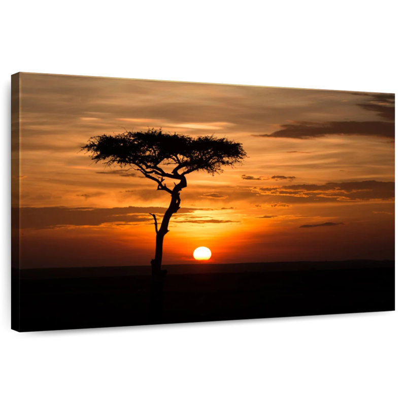 Harnek Tree And Sunset, 20" H x 30" W