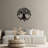 Elegant Black Decorative Metal Wall Accessory, 27.9 x 27.2 inches | 100% Metal, Thickness: 0.06 inches | Easy Wall Mount Design, Lightweight at 0.9 lbs | Perfect for Modern Home Decor & Stylish Interiors