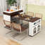 Îlot de cuisine roulant avec table de salle à manger pliante, armoire de rangement et prise de courant intégrée-1898072013-1898072015
