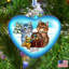 Holiday 3.5'' Handmade Glass Holiday Shaped Ornament