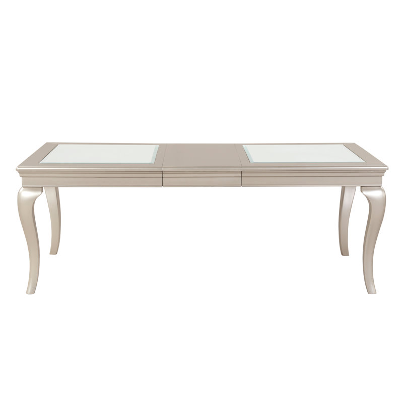 Table de salle à manger moderne et glamour 1pc avec rallonges séparées