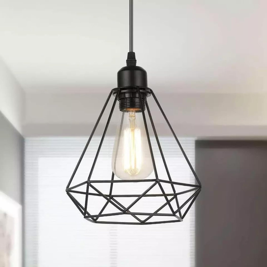 20cm H Metal Novelty Lamp Shade ( Screw On ) in Black