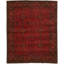 Tapis unique en laine noué à la main style Esari turque des années 2010 de 5 pi 1 po x 6 pi 4 po rouge Araiz