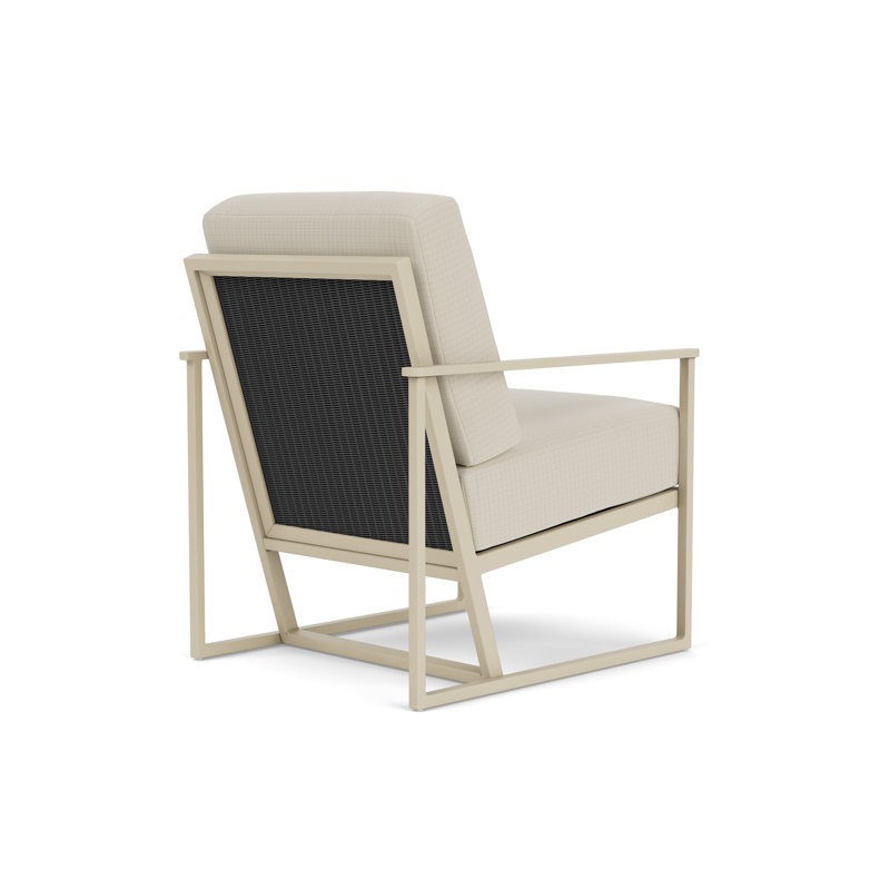 Summit Outdoor Lounge Chair, Linen, Hickory, Beach Natural