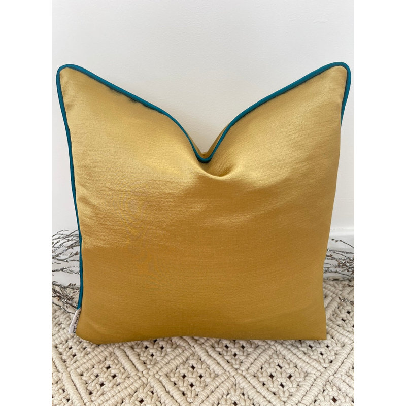 Abstract Gold Square Throw Pillow Cover
