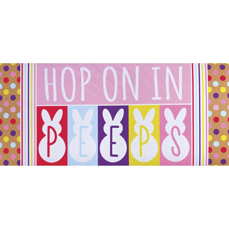 Doormat Insert Hop In Peeps 22x10