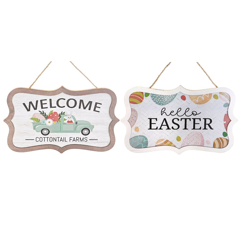 Crochet mural en bois Welcome Truck Hello Hello - ensemble de 2