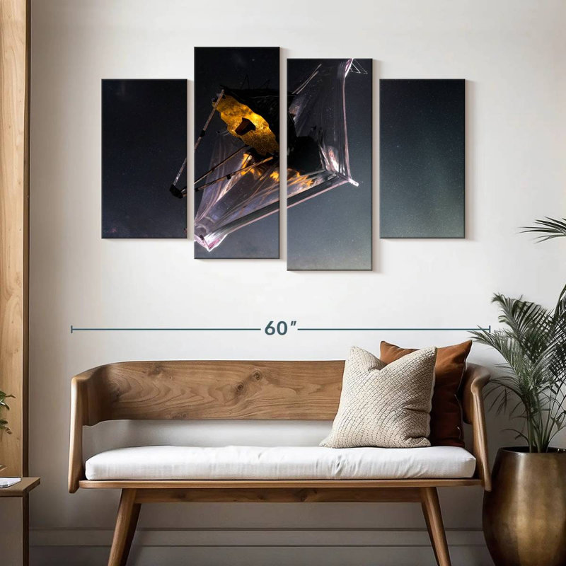 Oberle James Webb's Space Telescope Artist Conception, 32" H x 52" W