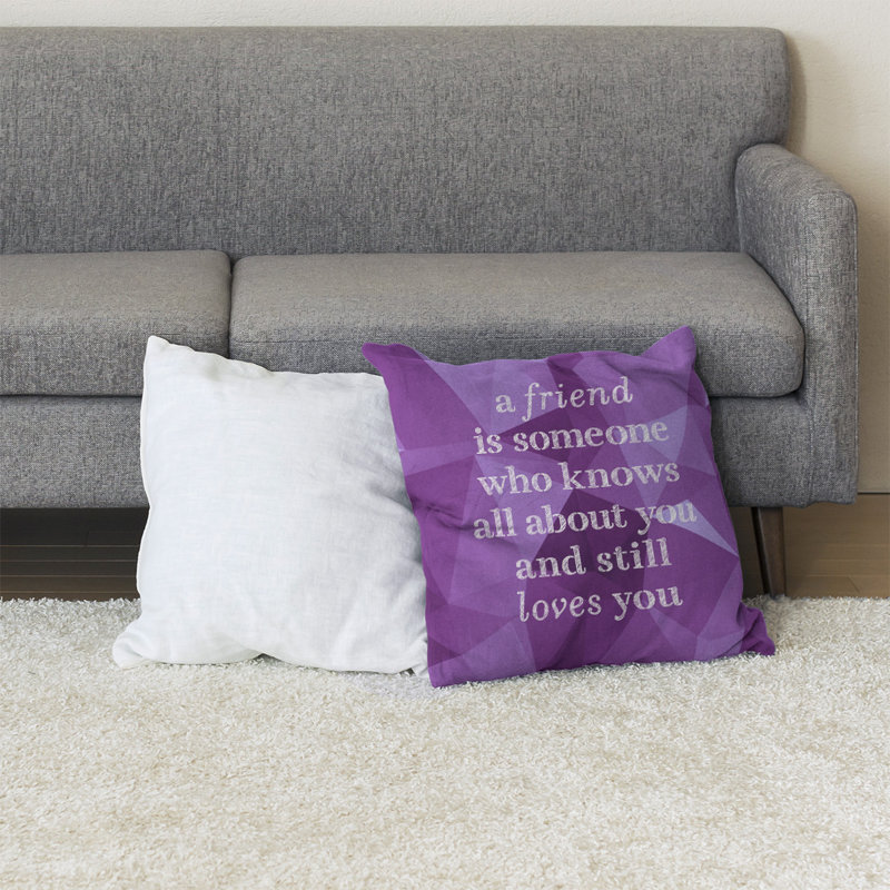 Coussin de sol pierres précieuses Love & Friendship, H 36 po x l 36 po, Améthyste