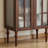 Retro Nut-Brown Solid Wood China Cabinet