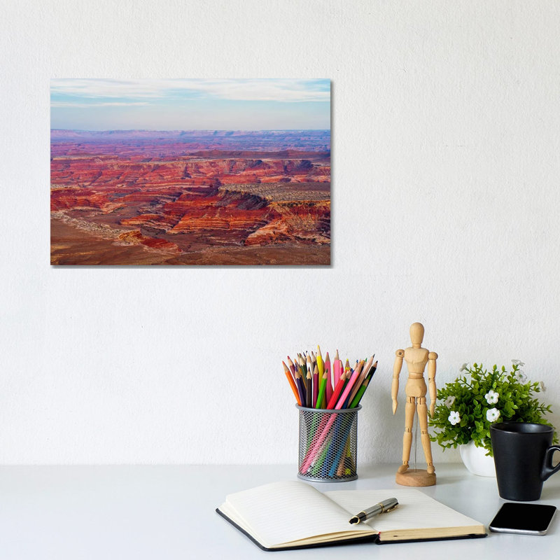 View of Canyon from Panorama Point, Maze District of Canyonlands National Park, Wayne County, Utah, USA 1 Piece Wrapped Canvas Wall Art