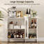 Armoire de rangement 40 po avec tablettes ouvertes, armoire de rangement autoportante avec portes, armoire de rangement à 2 niveaux pour le salon