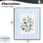 Fleurs avec rayures bleues, estampe numérique, design par Leah Noel Art-1494832138-1494832139